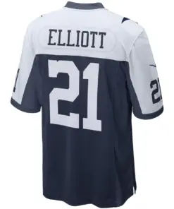 Ezekiel Elliott Dallas Cowboys Nike Team Game Jersey - White - Image 10