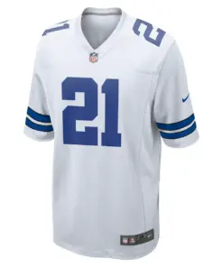 Ezekiel Elliott Dallas Cowboys Nike Team Game Jersey - White - Image 3