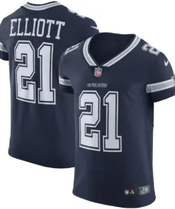 Alternative view of Ezekiel Elliott Dallas Cowboys Nike Vapor Elite Jersey - Navy