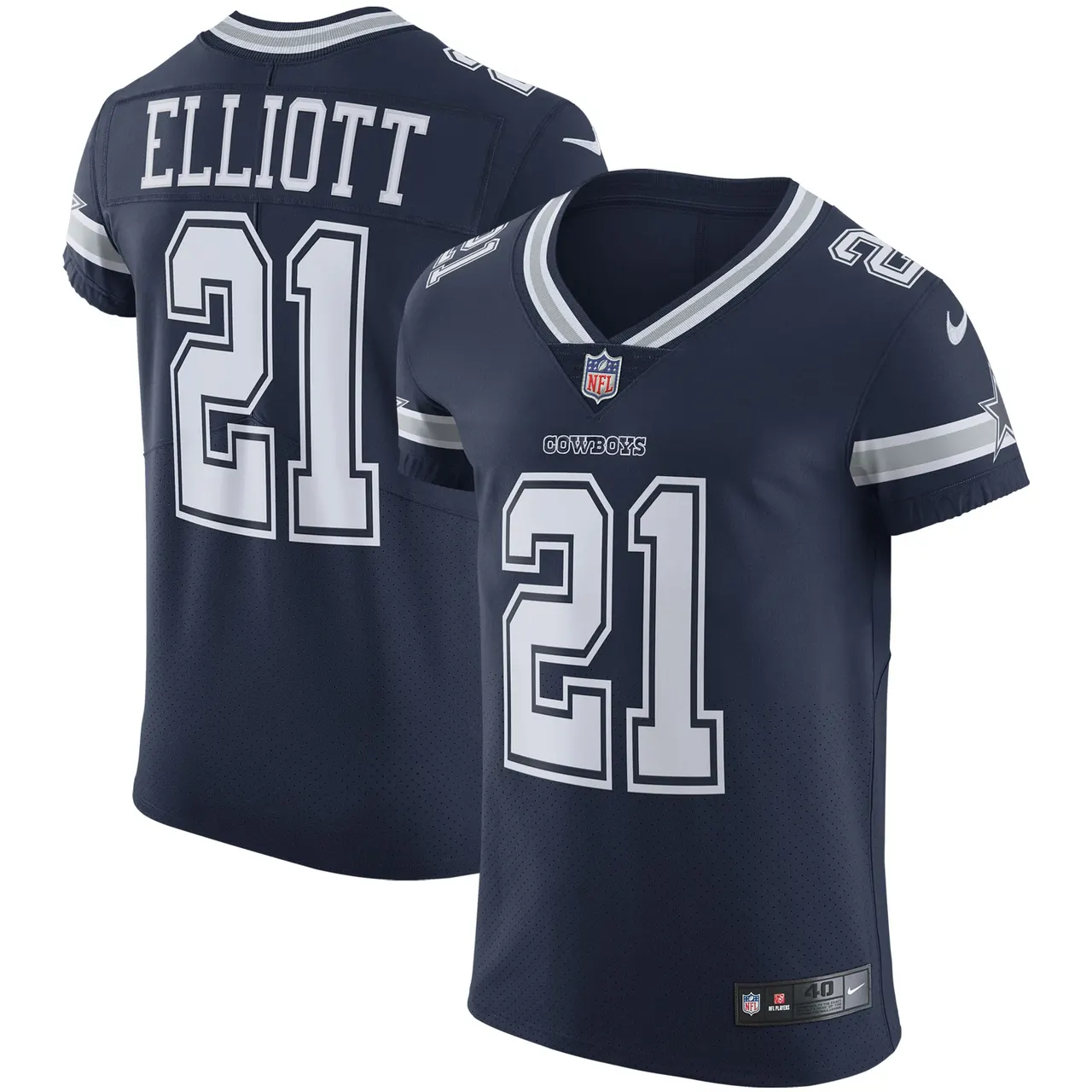 Ezekiel Elliott Dallas Cowboys Nike Vapor Elite Jersey - Navy - Image 2
