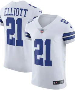 Alternative view of Ezekiel Elliott Dallas Cowboys Nike Vapor Elite Jersey - White