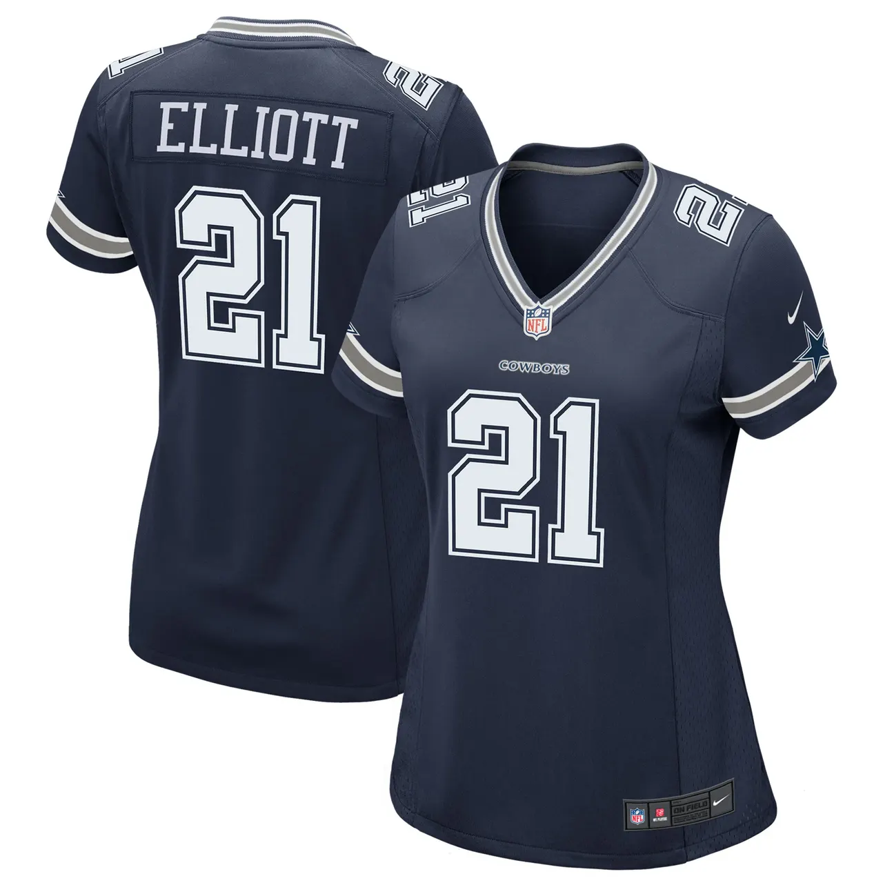 Ezekiel Elliott Dallas Cowboys Nike Women's Alternate Game Jersey - White - Image 13