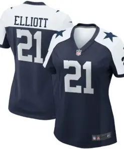 Ezekiel Elliott Dallas Cowboys Nike Women's Alternate Game Jersey - White - Image 8