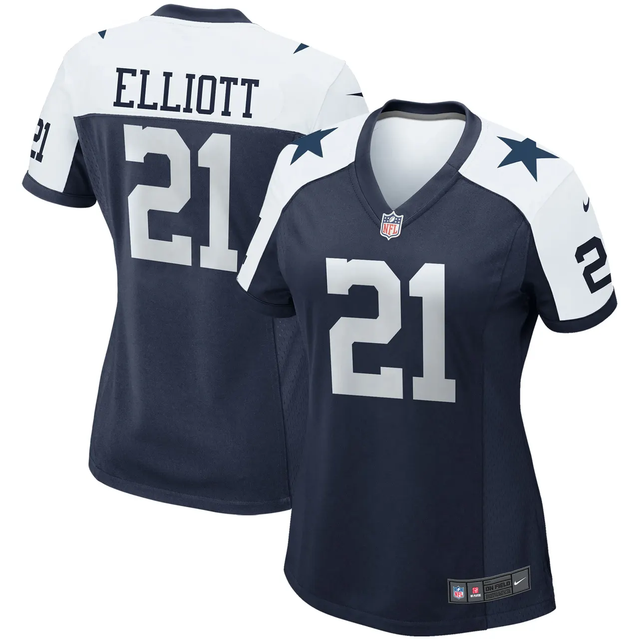 Ezekiel Elliott Dallas Cowboys Nike Women's Alternate Game Jersey - White - Image 8