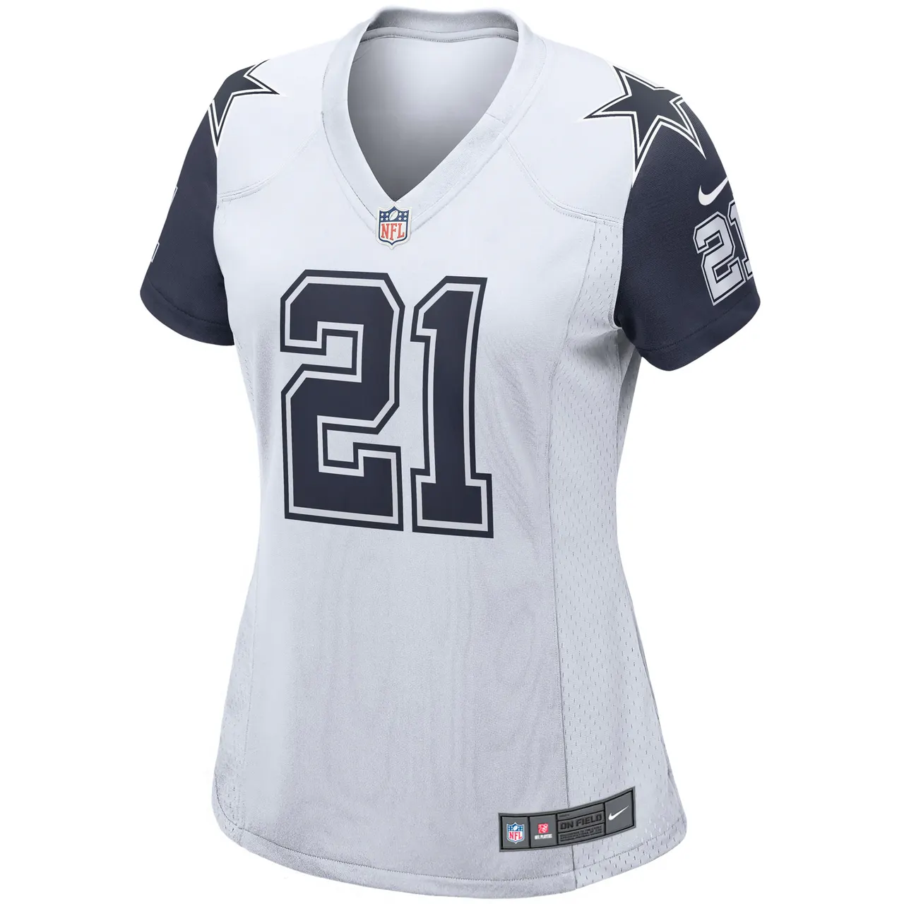 Ezekiel Elliott Dallas Cowboys Nike Women's Alternate Game Jersey - White - Image 3
