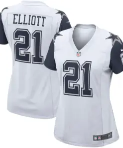 Alternative view of Ezekiel Elliott Dallas Cowboys Nike Women's Alternate Game Jersey - White