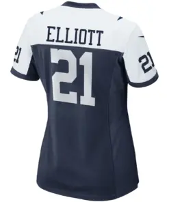 Ezekiel Elliott Dallas Cowboys Nike Women's Alternate Game Jersey - White - Image 10