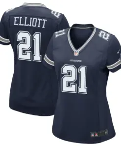 Ezekiel Elliott Dallas Cowboys Nike Women's Alternate Game Jersey - White - Image 5