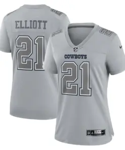 Ezekiel Elliott Dallas Cowboys Nike Women's Atmosphere Fashion Game Jersey - Gray