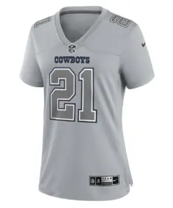 Ezekiel Elliott Dallas Cowboys Nike Women's Atmosphere Fashion Game Jersey - Gray - Image 3