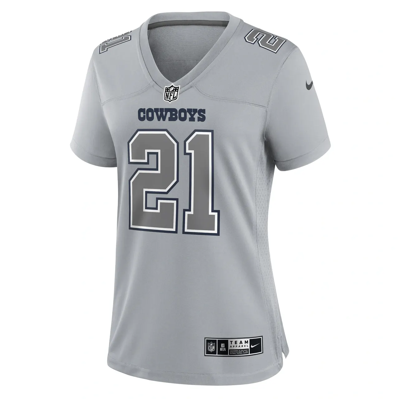 Ezekiel Elliott Dallas Cowboys Nike Women's Atmosphere Fashion Game Jersey - Gray - Image 3