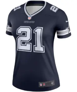 Ezekiel Elliott Dallas Cowboys Nike Women's Color Rush Legend Player Jersey - White - Image 6