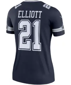 Ezekiel Elliott Dallas Cowboys Nike Women's Color Rush Legend Player Jersey - White - Image 7