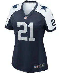 Ezekiel Elliott Dallas Cowboys Nike Women's Team Game Jersey - White - Image 6