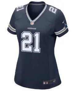 Ezekiel Elliott Dallas Cowboys Nike Women's Team Game Jersey - White - Image 9