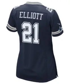 Ezekiel Elliott Dallas Cowboys Nike Women's Team Game Jersey - White - Image 10