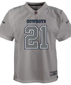 Ezekiel Elliott Dallas Cowboys Nike Youth Atmosphere Game Jersey - Gray - Image 3