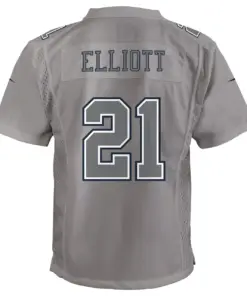 Ezekiel Elliott Dallas Cowboys Nike Youth Atmosphere Game Jersey - Gray - Image 4