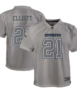 Alternative view of Ezekiel Elliott Dallas Cowboys Nike Youth Atmosphere Game Jersey - Gray