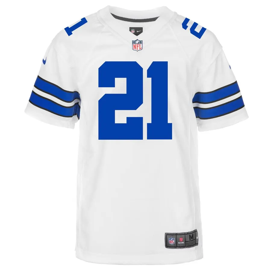 Ezekiel Elliott Dallas Cowboys Nike Youth Game Jersey - White - Image 2