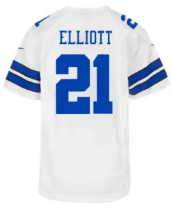 Ezekiel Elliott Dallas Cowboys Nike Youth Game Jersey - White - Image 3