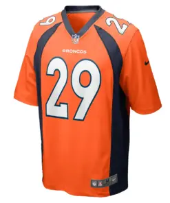 Faion Hicks Denver Broncos Nike Game Player Jersey - Orange - Image 3