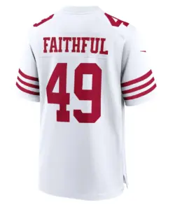 Faithful San Francisco 49ers Nike Player Game Jersey - White - Image 4