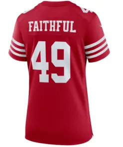 Faithful San Francisco 49ers Nike Women's Player Game Jersey - Scarlet - Image 4