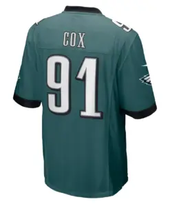 Fletcher Cox Philadelphia Eagles Nike Super Bowl LVII Patch Game Jersey - Midnight Green - Image 4