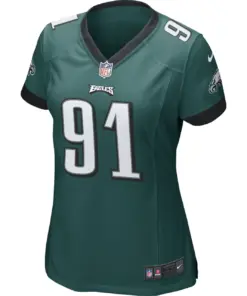 Fletcher Cox Philadelphia Eagles Nike Women's Game Jersey - Midnight Green - Image 3
