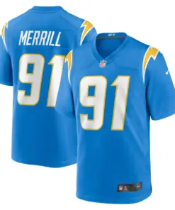 Alternative view of Forrest Merrill Los Angeles Chargers Nike Player Game Jersey - Powder Blue