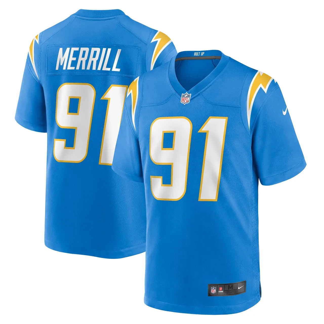 Forrest Merrill Los Angeles Chargers Nike Player Game Jersey - Powder Blue - Image 2
