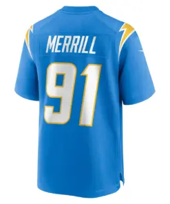 Forrest Merrill Los Angeles Chargers Nike Player Game Jersey - Powder Blue - Image 4