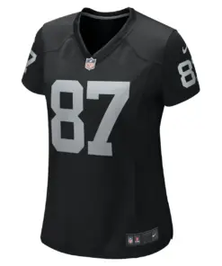 Foster Moreau Las Vegas Raiders Nike Women's Game Jersey - Black - Image 3