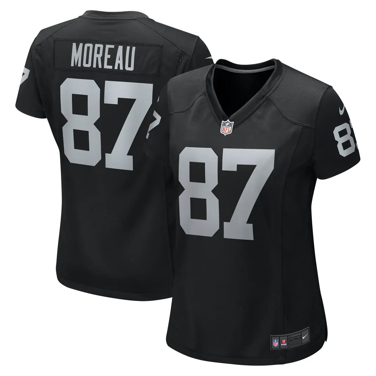 Foster Moreau Las Vegas Raiders Nike Women's Game Jersey - Black - Image 2