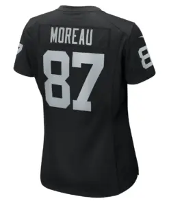 Foster Moreau Las Vegas Raiders Nike Women's Game Jersey - Black - Image 4