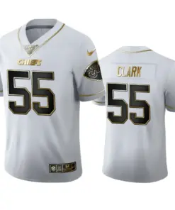 Frank Clark Kansas City Chiefs Nike 100th Season Golden Edition Jersey - White