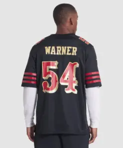 Fred Warner San Francisco 49ers Nike 2025 Rivalries Collection Game Jersey - Black - Image 5