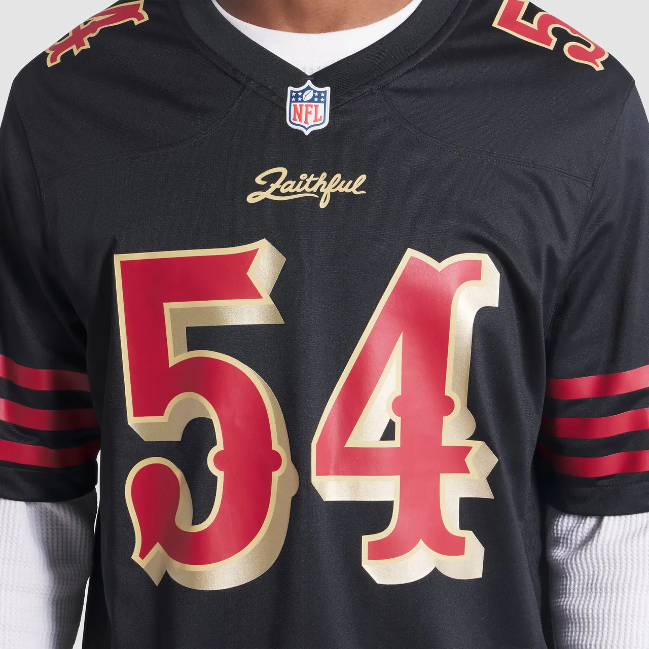 Fred Warner San Francisco 49ers Nike 2025 Rivalries Collection Game Jersey - Black - Image 6