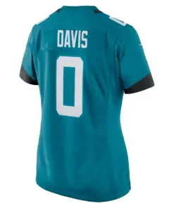 Alternative view of Gabe Davis Jacksonville Jaguars Nike Women's Team Game Player Jersey - Teal