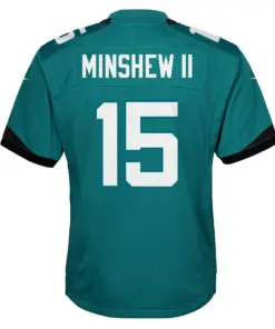 Gardner Minshew II Jacksonville Jaguars Nike Youth Game Jersey - Teal - Image 3