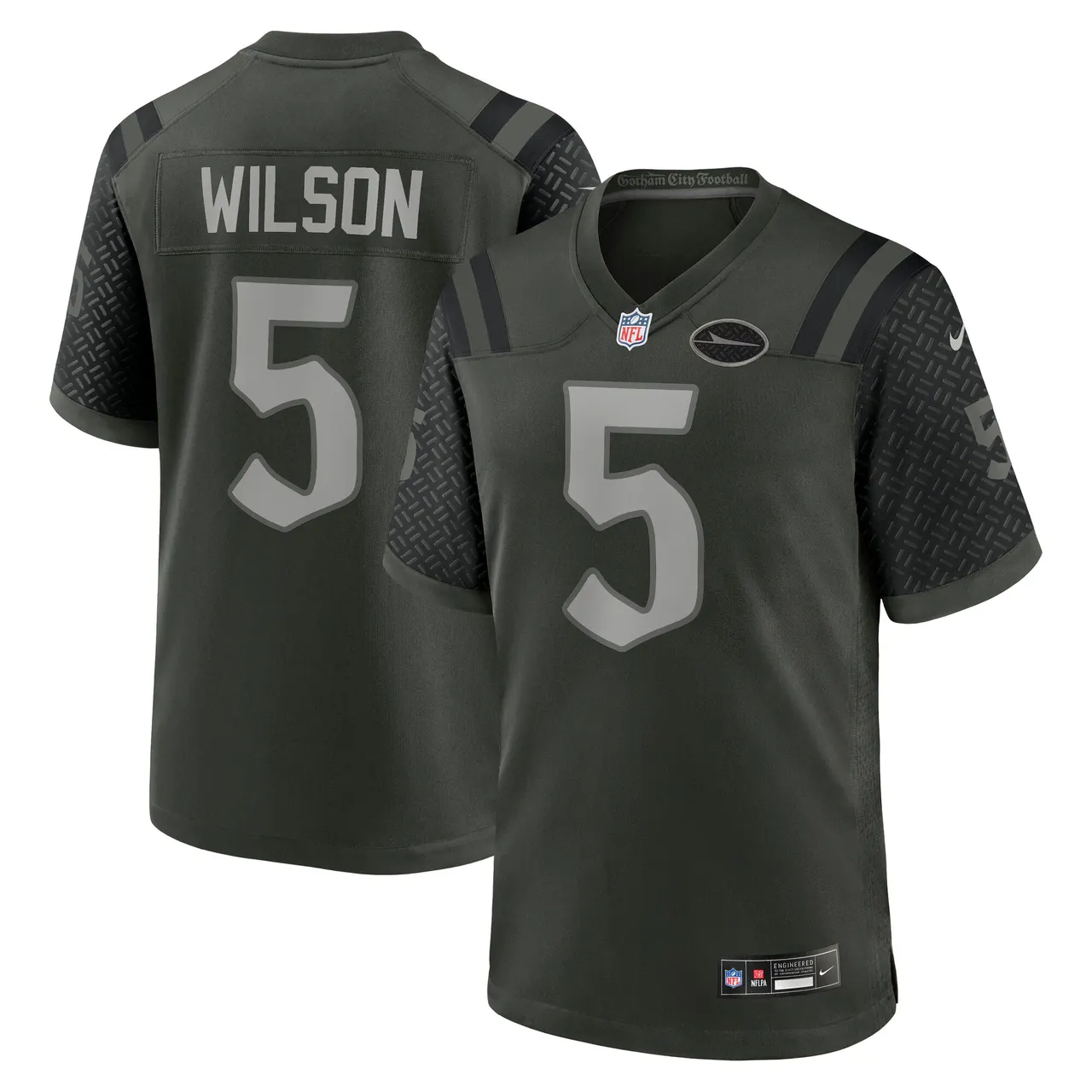 Garrett Wilson New York Jets Nike 2025 Rivalries Collection Game Jersey - Gotham Green