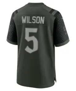 Garrett Wilson New York Jets Nike 2025 Rivalries Collection Game Jersey - Gotham Green - Image 3