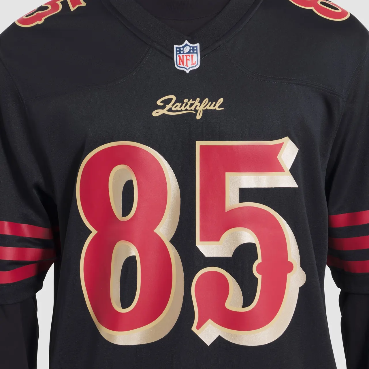 George Kittle San Francisco 49ers Nike 2025 Rivalries Collection Game Jersey - Black - Image 6
