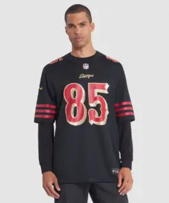 George Kittle San Francisco 49ers Nike 2025 Rivalries Collection Game Jersey - Black - Image 4