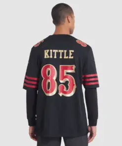 George Kittle San Francisco 49ers Nike 2025 Rivalries Collection Game Jersey - Black - Image 5