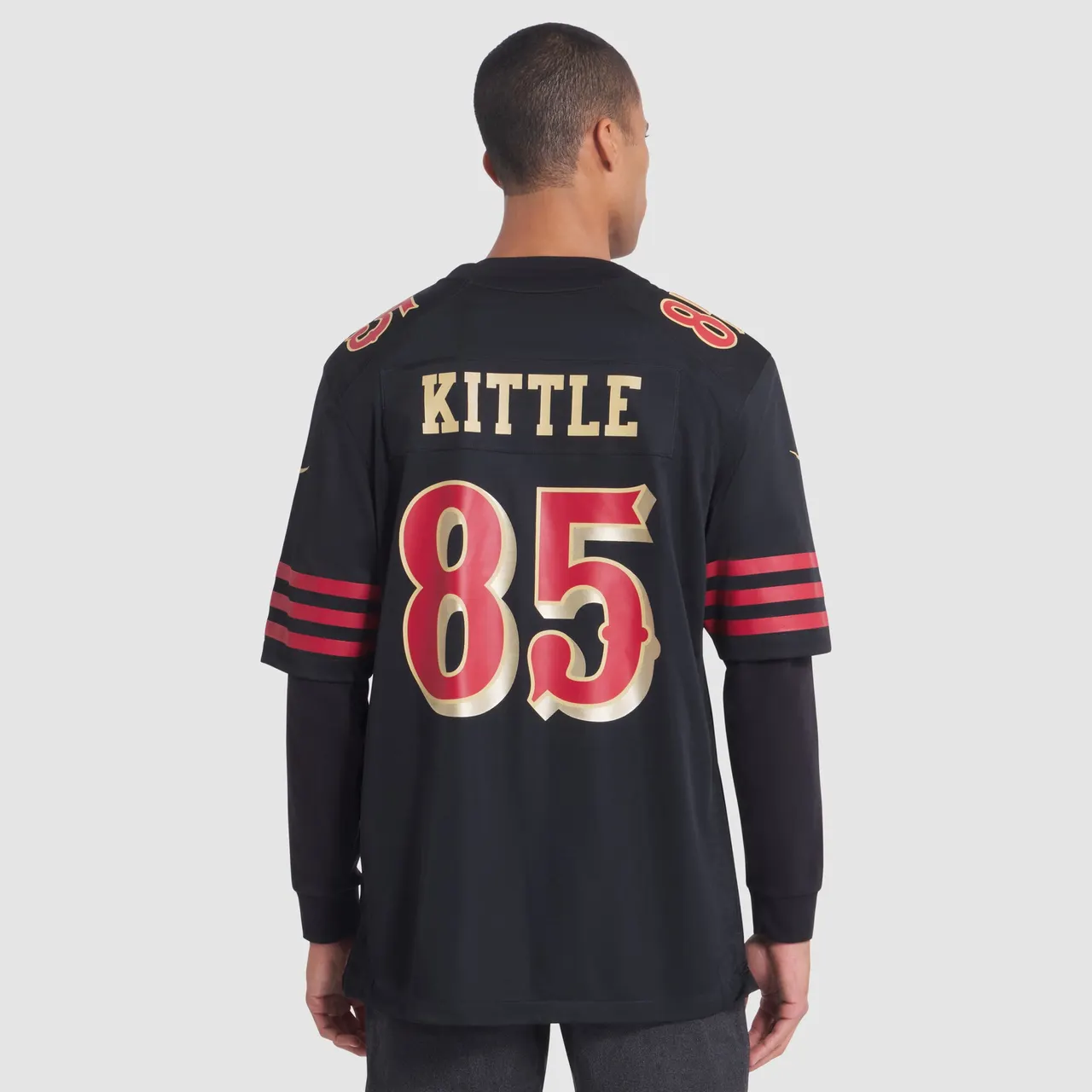 George Kittle San Francisco 49ers Nike 2025 Rivalries Collection Game Jersey - Black - Image 5
