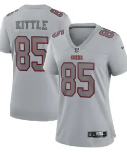 George Kittle San Francisco 49ers Nike Women's Atmosphere Fashion Game Jersey - Gray - Image 2