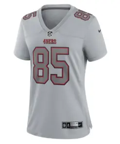 George Kittle San Francisco 49ers Nike Women's Atmosphere Fashion Game Jersey - Gray - Image 3