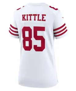 George Kittle San Francisco 49ers Nike Women's Player Game Jersey - White - Image 4